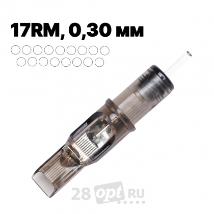 Картриджи для художественной татуировки EZ Filter FC-1017M1C, Round Magnum 17, 0,30 мм, коробка 10 шт.