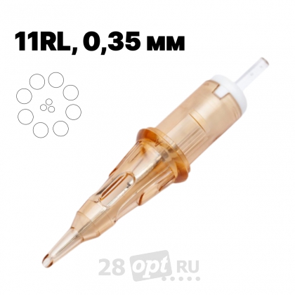 Картриджи для художественной татуировки EZ V-Select VC-1211RL, Round Liner 11,  0,35 мм, коробка 20 шт.
