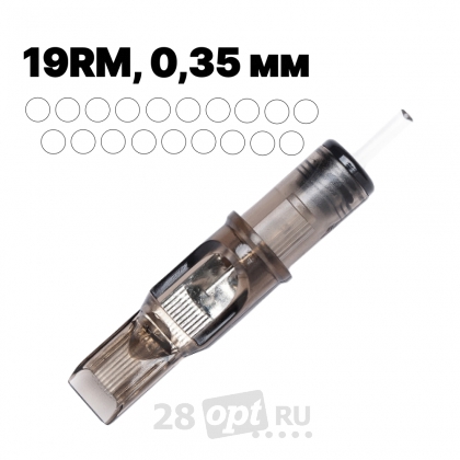 Картриджи для художественной татуировки EZ Filter FC-1219M1C, Round Magnum 19, 0,35 мм, коробка 10 шт.