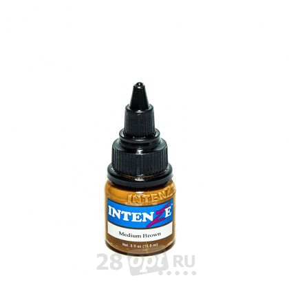 Уцененный товар Краска для художественной татуировки Intenze, Medium Brown, 15 мл