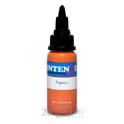 Уцененный товар, Краска для художественной татуировки Intenze, Papaya, 30 мл