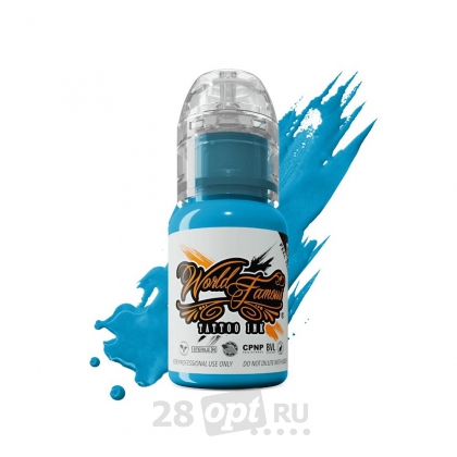Краска для художественной татуировки World Famous Tattoo Ink, Greenland Ice Blue, 15 мл