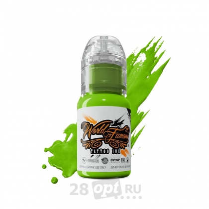 Краска для художественной татуировки World Famous Tattoo Ink, Northern Lights Green, 15 мл