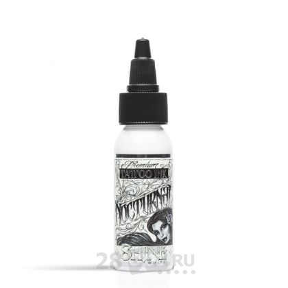 Краска для художественной татуировки Nocturnal Tattoo Ink, Shine White, 30 мл