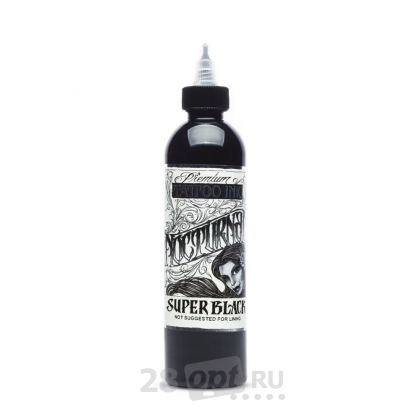 Краска для художественной татуировки Nocturnal Tattoo Ink, Super Black, 120 мл