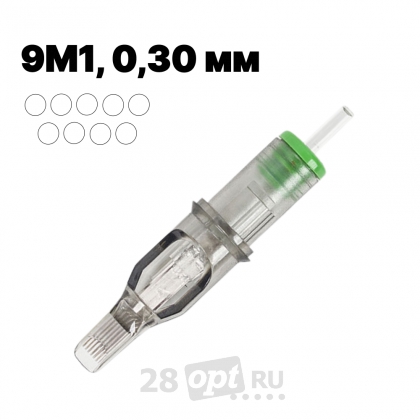 Картриджи для художественной татуировки EZ Revolution RC1009M1-1 Magnum 9, 0,30 мм, коробка 20 шт.