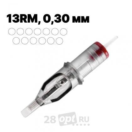 Картриджи для художественной татуировки EZ Revolution RC1013M1C-1 Round Magnum 13, 0,30 мм, коробка 20 шт.