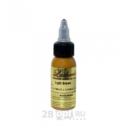 Уцененный товар Краска для художественной татуировки LushColor, Light brown, 30 мл